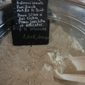 Argile Blanche en vrac - 100Gr - Adoucissante