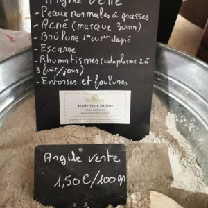 Argile verte en vrac - 100Gr - Anti Acné