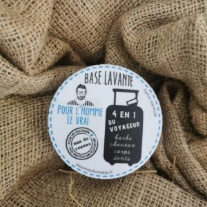 Base lavante du Voyageur 4 en 1 Homme - 60Gr dans sa boite de transport en métal