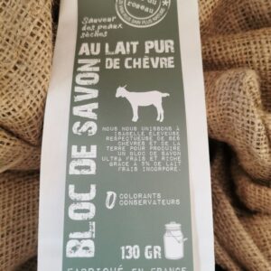 Bloc de Savon au lait pur de Chèvre - 130Gr