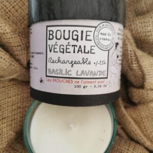 Bougie Naturelle - 100Gr - Basilic Lavande