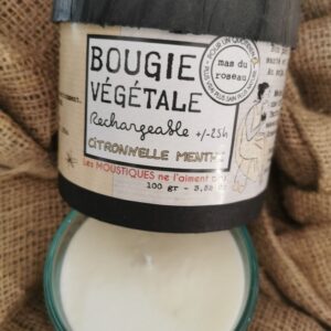 Bougie Naturelle - 100Gr - Citronnelle Menthe