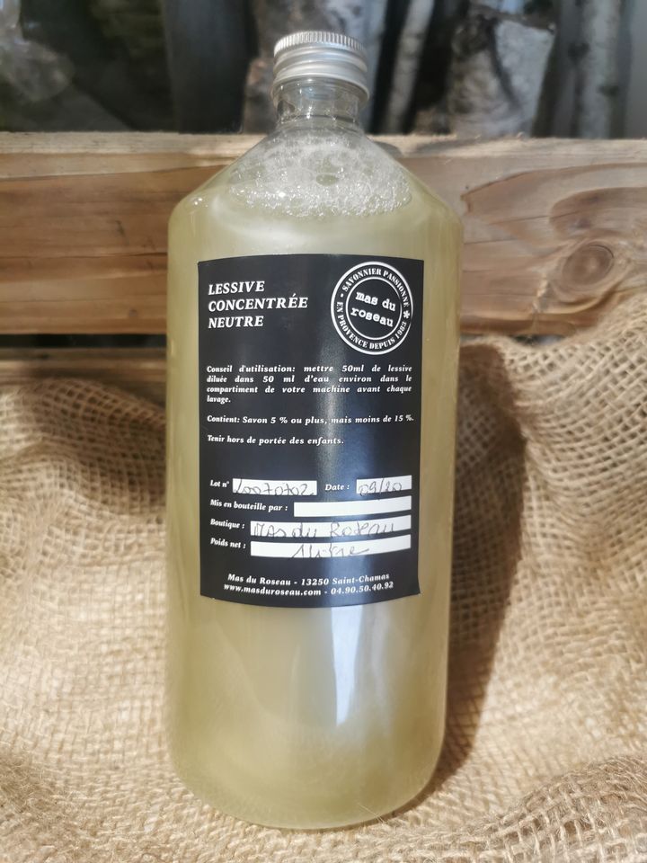 Concentré de Lessive Liquide - 1 Litre - Au Savon noir
