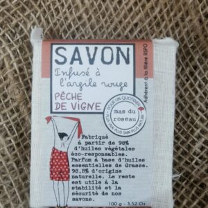 SAVON Végétal Senteur Pêche De Vigne - 100grs - Mas Du Roseau