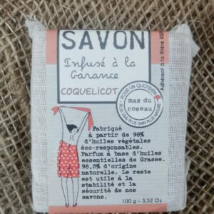 SAVON Végétal Senteur Coquelicot - 100grs - Mas Du Roseau
