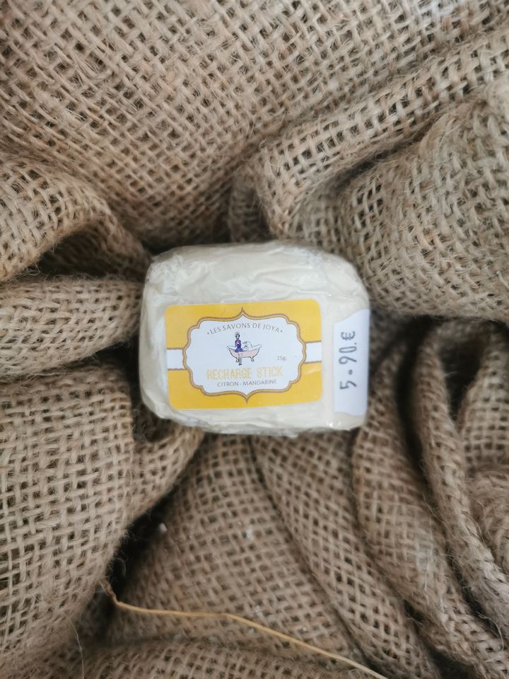 Recharge Déodorant Solide en Stick - 25Gr - Citron Mandarine
