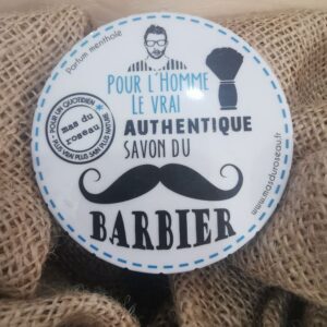 Savon du Barbier Homme - 60Gr dans sa boite de transport métal
