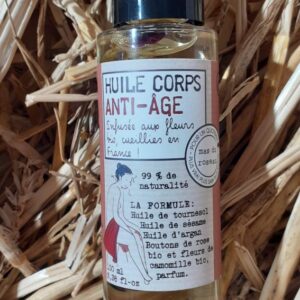 Huile Corps Anti-âge - 100ml - Parfum Rose