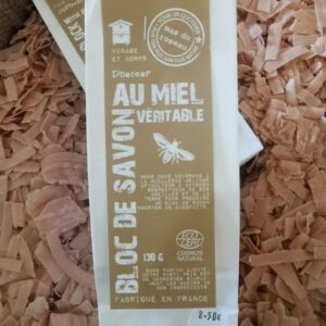 BLOC DE SAVON Au Miel Véritable - 130gr - Le Mas Du Roseau