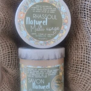 SAVON NATUREL En Poudre - 150gr - RHASSOUL Multi-usages - Le Mas Du Roseau