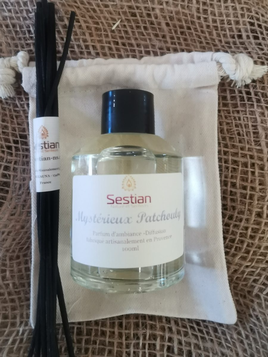 DIFFUSEUR DE PARFUM Mystérieux Patchouly - 100ml - Sestian Nature et Senteurs