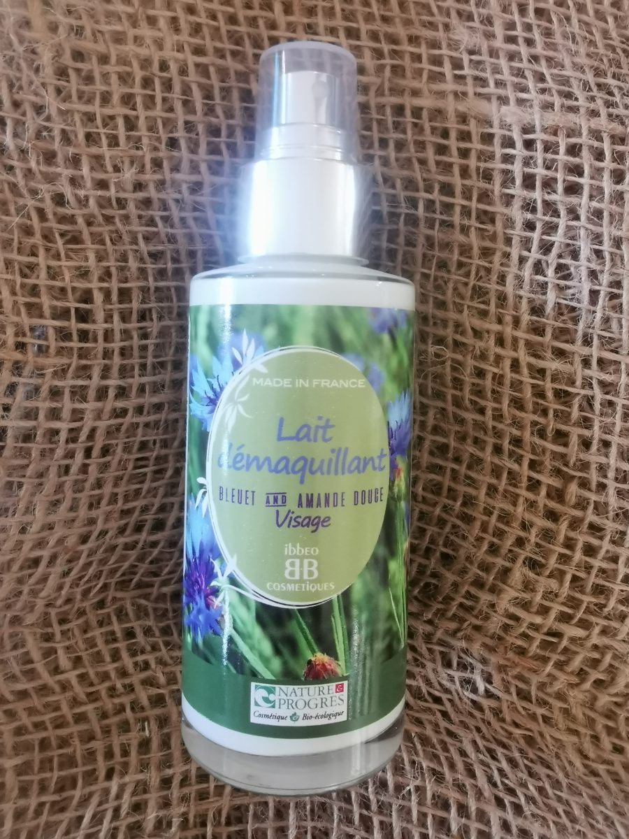 LAIT DEMAQUILLANT - Amande douce et Bleuet - 100ml - IBBEO Cosmétiques