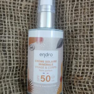CREME SOLAIRE Minérale Visage Et Corps SPF50 Bio - 50ml - Endro Cosmétiques