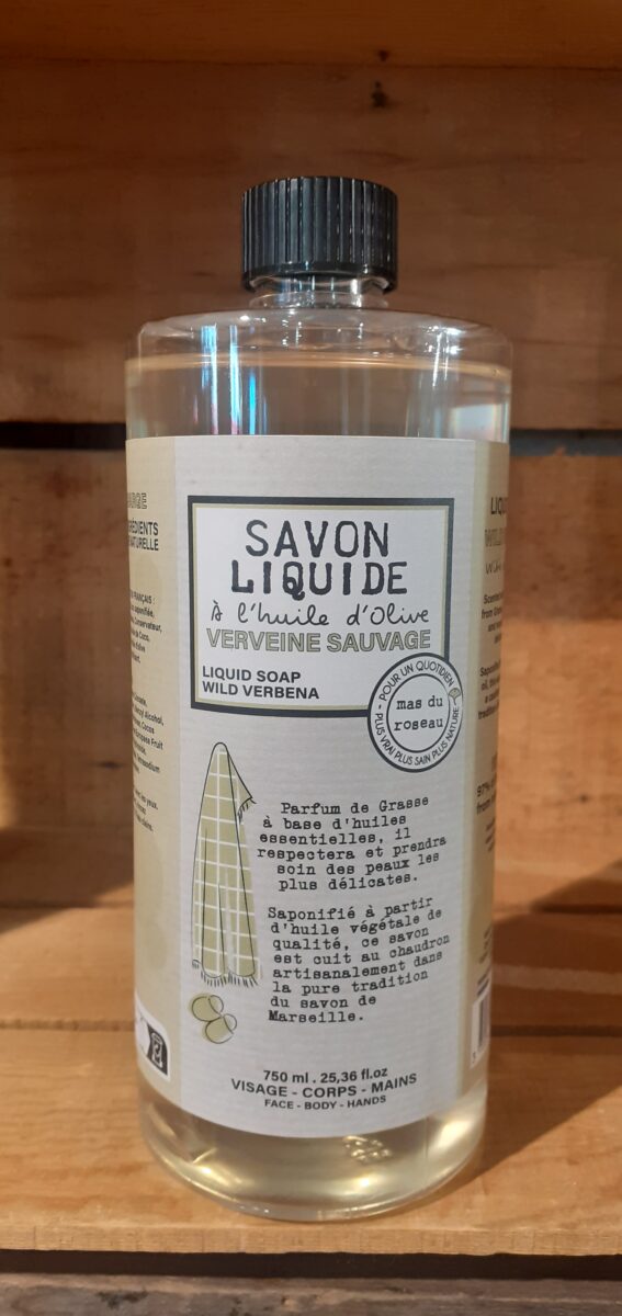 Savon Liquide - 750ml - Verveine Sauvage à l'huile d'olive