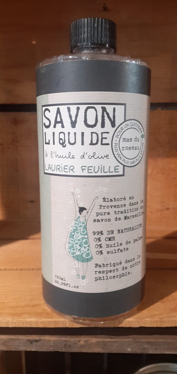 Savon Liquide - 750ml - Laurier Feuille à l'huile d'olive